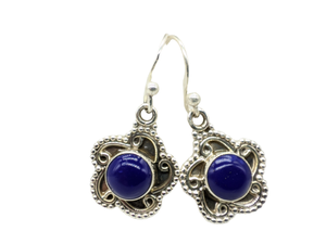 ต่างหูลาพิส ลาซูลีธรรมชาติ เงินแท้ 925 งานแฮนด์เมด เครื่องประดับผู้หญิง สไตล์โบฮีเมียน ต่างหูพลอยแท้ ขายส่ง - Product Image 2