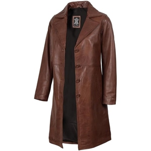 Women’s Premium Genuine Leather Long <b>Coat</b> – Classic Elegant <b>Full</b>-<b>Length</b> Outerwear - Product Image 2