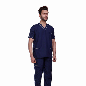 Custom Comfortable <b>Doctor</b> Scrubs Wholesale Cotton Corduroy Fabric Men Hospital Uniform <b>Sets</b> Digital Printing Seamless - Product Image 3