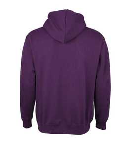 Sweat-shirt à capuche pour homme, violet, 100% coton molletonné, coupe classique, pull décontracté avec poche avant, vêtement d'automne - Product Image 5