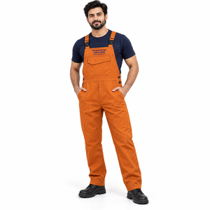 Combinaison de travail une pièce pour les techniciens d'usine et le personnel de service, vêtements de marque privée avec bretelles réglables et poche poitrine - Product Image 1