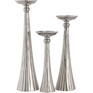 New Decorative Hot Selling Metal Candle Stand for Home Decor Candle Holder Silver Finished Aluminium Handmade Customized - Product Image 5