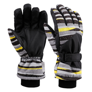 Nouveaux gants de ski au design personnalisé coloré, en polyester et cuir, imperméables, doublés, compatibles avec les écrans tactiles, gants Thinsulate - Product Image 4