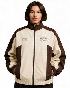 Veste de sport ONETEN APPAREL, coupe-vent, blocs de couleur, fermeture éclair sur le devant, unisexe, coupe classique, broderie, service OEM - Product Image 4