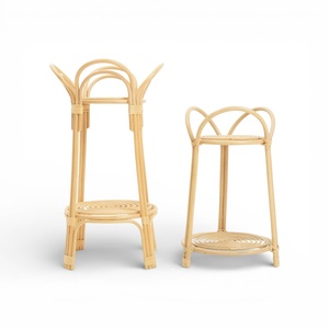 Supports de plantes en rotin faits à la main pour la décoration intérieure, fournisseur direct, prix direct, support de plantes en bois naturel - Product Image 1
