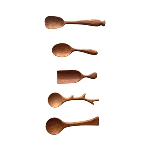 BEST SELLER Cuillère en bois écologique de qualité supérieure, tendance, réutilisable, mini, petite, pour servir, cuillère à dessert, en vrac - Product Image 1