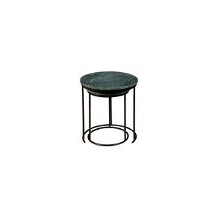 <b>Set</b> of 2 <b>Marble</b> Nesting <b>Coffee</b> <b>Tables</b> with Metal Frame Elegant <b>Table</b> Design - Product Image 4