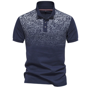Camisa de Diseñador para Hombre, con Logotipo Personalizado en la Parte Delantera, Lavada, de Poliéster/Algodón, Corte Ajustado, Transpirable, Casual, de Manga Corta, para Verano - Product Image 2