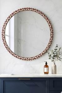 Cadre de miroir et cadre photo en os de bœuf, miroir mural en corne de bœuf, décoration de salon, provenance Inde - Product Image 1
