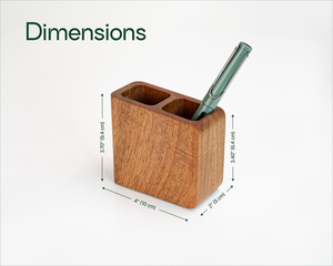Portalápices de Madera Minimalista de Alta Calidad, Organizador de Escritorio de Madera Maciza Natural, Diseño Moderno y Duradero para Oficina, Hogar y Escuela - Product Image 2