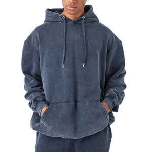 Sudadera con Capucha Unisex 100% Algodón, Lavado Ácido, Estilo Urbano, Invierno, Personalizada - Product Image 3