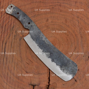 Cuchillo de Acero de Alto Carbono Forjado a Mano UA Supplies con Hoja Recta de Punta Caída para Cortar Verduras y Carne, Hoja en Bruto de Espiga Completa - Product Image 3