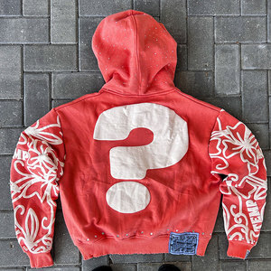 Custom Embroidery <b>3D</b> Puff Printing Half Zip Unisex 100% Cotton Thermal Lined High Quality Autumn Winter <b>Hoodie</b> - Product Image 4