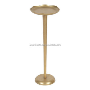 Table d'appoint Art Déco en métal avec base ronde, durable, pour salon intérieur, table basse commerciale testée pour la charge, pour la décoration intérieure - Product Image 6