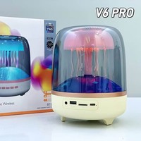 Haut-parleur d'ambiance en forme de méduse V6PRO, haut-parleur sans fil de bureau, caisson de basses audio pour ordinateur, lecteur de musique décoratif pour la maison, OEM