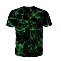 T-shirt en polyester/coton tricoté personnalisé avec éclairage LED activé par le son et clignotant pour la promotion et la publicité lors de fêtes