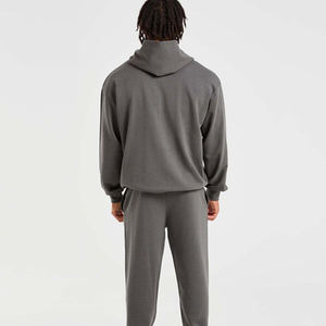 Sweat à capuche oversize de luxe pour homme, en coton tricoté imprimé de haute qualité, style streetwear, coupe lourde, épaules tombantes - Product Image 5