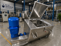 Mélangeur à ondes sinusoïdales MINH HIEN 600L horizontal, Vietnam, matériau SUS304, moteur AC 7,5KW, mélangeur de poudre haute efficacité pour l'alimentation