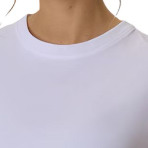 Camiseta Lisa Regular para Mujer, Cuello Redondo, Manga Corta, Algodón Suave, Informal, Ligera, Transpirable, Básica para Uso Diario - Product Image 5
