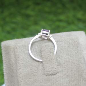 Bague artisanale en argent sterling avec améthyste taille coussin, pierre de naissance de février, pour femme, cadeau de bijoux, vente en gros - Product Image 6
