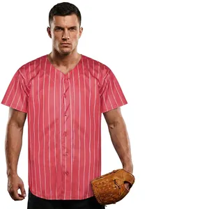 Unisex Baseball Jersey Short Sleeve <b>Button</b> Front Quick Dry 100% Polyester Adult For All Seasons baseball jerseys - Product Image 5