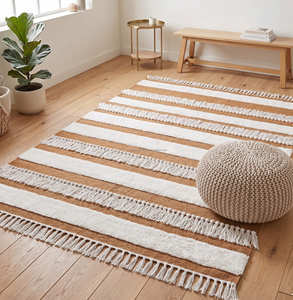 Tapis Bohème Gris Tissé à la Main en Coton et Laine – Textile de Maison Bohème à Prix Abordable – Vente en Gros de Tapis de Sol - Product Image 6