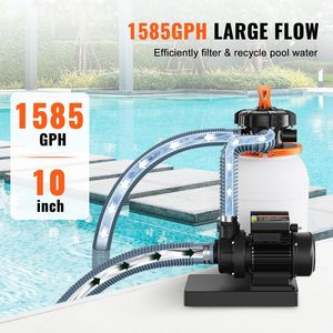 Pompa Filtro a Sabbia da 10 Pollici per Piscine Fuori Terra 1585 GPH 0.33 HP, Set Combinato di Pompe e Filtri per Piscina con Sistema a 6 Vie - Product Image 6