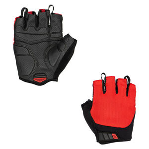 Gants de cyclisme mi-doigts rouge et noir unisexe en néoprène pour l'été, équipement de vélo avec fermeture auto-agrippante, personnalisez vos poignées - Product Image 5
