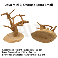 Perchoir pour oiseaux en bois écologique et durable Javawood JM3 CWBase XS, fournitures en bois d'Indonésie