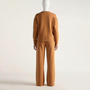 Survêtement uni pour femme grande taille, style streetwear décontracté, 100% coton, respirant, style urbain - Product Image 3