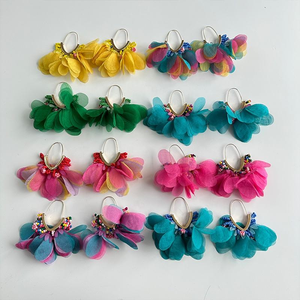 Pendientes de Plata con Diseño de Pétalos de Flor y Malla, Estilo Moderno para Mujer, Ideales para Viajes, Playa y Vacaciones, por MD HANDICRAFTS - Product Image 5