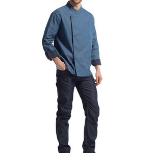 Ensemble de vêtements de travail de chef haut de gamme pour le personnel de cuisine des restaurants, veste professionnelle à manches longues en polyester/coton, pantalon, tablier, restauration - Product Image 1