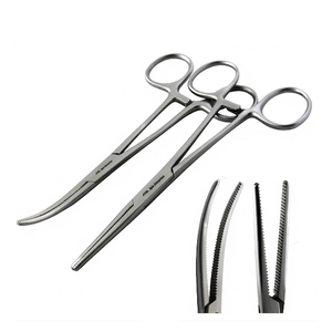 คีมหนีบหลอดเลือด Rochester Hemostat แบบตรงและโค้ง ขนาด 14 ซม. คีมหนีบหลอดเลือดสำหรับผ่าตัด ทำจากสแตนเลส ใช้สำหรับหนีบหลอดเลือด - Product Image 1