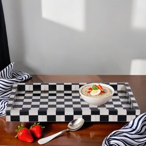 Bandeja Decorativa Hecha a Mano con Incrustaciones de Hueso para Baño y Dormitorio - Product Image 6