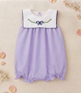 Vestido para niña, lindo vestido morado sin mangas para niñas, temporada de primavera, bordado con cuentas, poliéster/algodón, vestido de gala hasta la rodilla - Product Image 2
