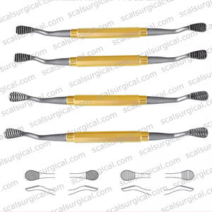 Lime à os orthopédique TC Miller à double extrémité, coupe croisée droite, en acier inoxydable de qualité médicale - Product Image 5