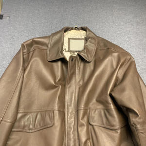 Chaqueta Bomber de Diseño Premium para Hombre, Cuero Marrón, OEM/ODM, Personalizable, Corte Moderno, Estilo Vintage para Motociclistas - Product Image 2