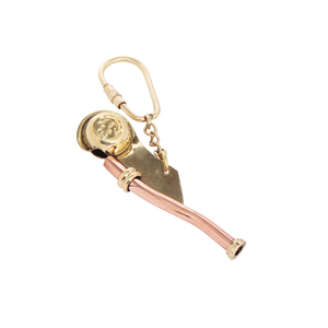 Silbato de tripulante (Bosun) hecho a mano Shubham con cadena - Silbato de latón - Silbato antiguo - Silbato de latón vintage - Product Image 1