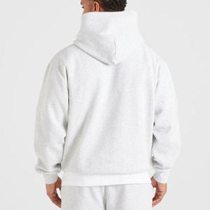 Men's <b>White</b> Hooded <b>Sweatshirt</b> Regular Fit Solid Color 100% Cotton Knitted Autumn Wear Casual Style Digital Printing Custom - Product Image 6