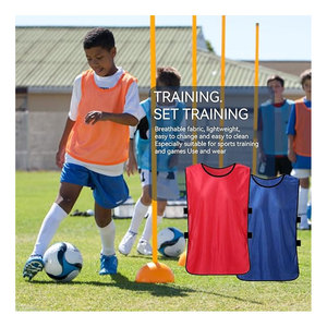 Scrimmage Team Soccer Pinnies Vests Jerseys with Belt for Men Breathable <b>Training</b> <b>Bibs</b> Multi Sport Practice Jerseys Basketball - Product Image 2