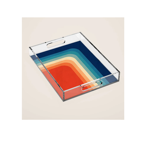 Plateau de service en acrylique pailleté, écologique, décorations de Noël scintillantes pour la maison et accessoires de table, prix de gros - Product Image 3