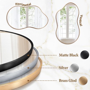 Cloud Shape Gold Wall Mirror Perfect For Bathroom Fresh Spaces And Room Decor Adds Soft And Modern Aesthetic Appeal From India - Product Image 3