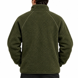 <b>Men</b> <b>Sherpa</b> Fleece <b>Jacket</b> High Neck Warm Casual Winter Outerwear High Collar Design Side Pocket Detail Comfortable Regular Fit - Product Image 2