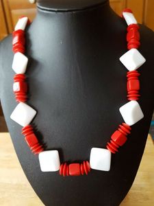 Designer Resin <b>Necklace</b> for Women, Handmade Colorful <b>Statement</b> Pendant, Modern Fashion Jewelry for Girls and Women, Perfect - Product Image 4