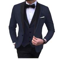 Costume de Mariage 3 Pièces Slim Fit pour Homme avec Strass, Respirant, Veste et Pantalon Formels pour Fête