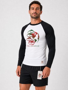 Custom Printed Anti-UV UPF50 Breathable Long Sleeve Rash Guard <b>Compression</b> MMA T-<b>Shirt</b> for BJJ Grappling Fitness Men - Product Image 3