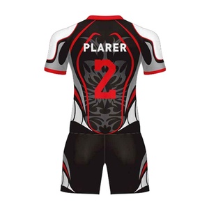 Uniforme de Rugby Personalizado de Manga Corta, Estilo Vintage, para Hombre, Teñido Liso, con Impresión por Sublimación - Product Image 2