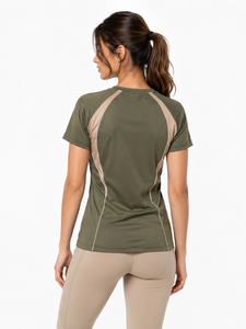 Camiseta holgada con cuello redondo para mujer, camiseta básica de manga corta de algodón transpirable para salidas informales, vacaciones y actividades diarias - Product Image 5