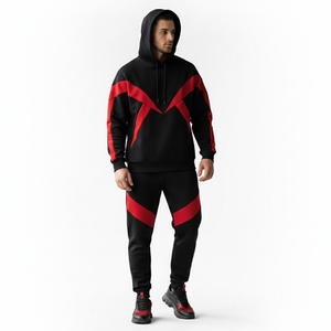 Nouvel Ensemble de Survêtement Sportif Homme 2026 en Polaire Technique Respirante Deux Pièces 100% Coton pour l'Hiver - Product Image 2