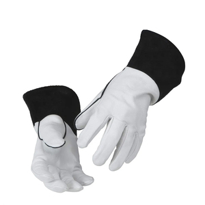 Gants de soudage en cuir personnalisés de haute qualité avec logo pour applications TIG, protection contre les éclaboussures de métal fondu, cuir sûr - Product Image 3